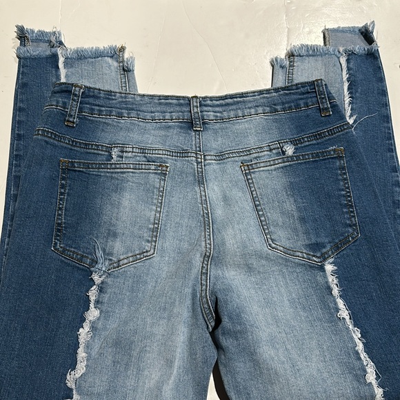 HAYDEN Two Tone Frayed Denim Jeans - Picture 11 of 12